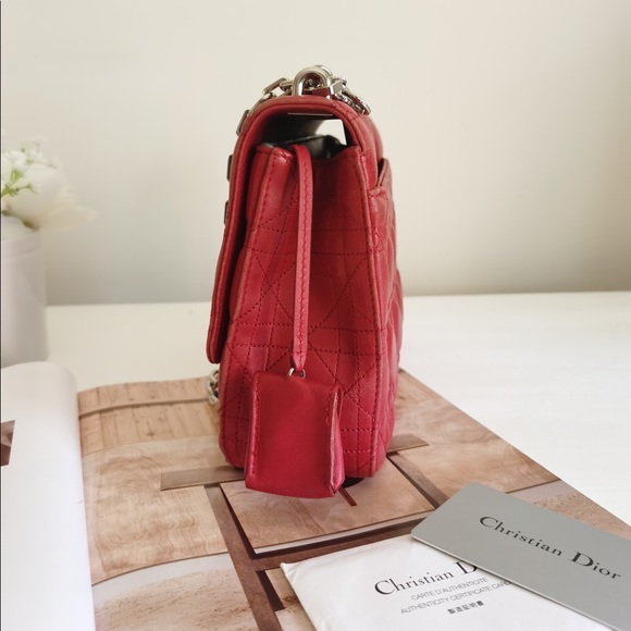 Dior Red Cannage Leather Medium Miss Dior Flap - Picture 3 of 11